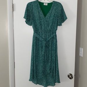 Patterned Green Dress